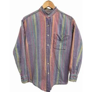 VTG.  Bonjou Western Shirt Womens M  Brushpopper Stripes Cowgirl Rodeo 90s‎ 80s